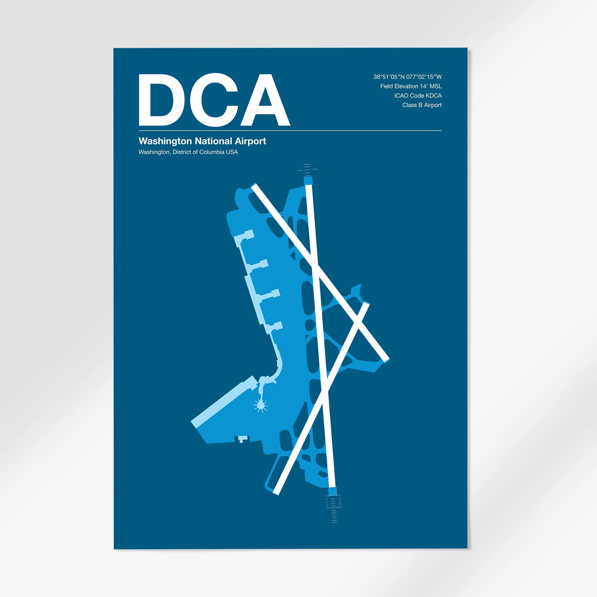 DCA | Washington, D.C. - A3 - Skyline Blue - No Frame