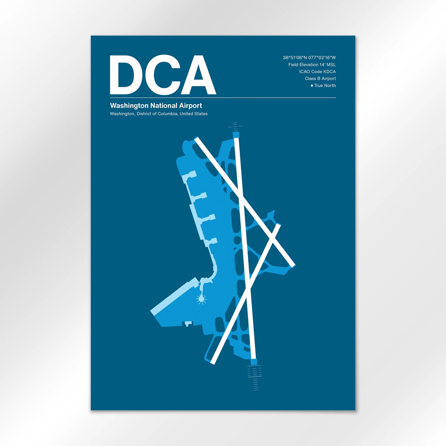 DCA | Washington - Skyline Blue - A2 - No Frame