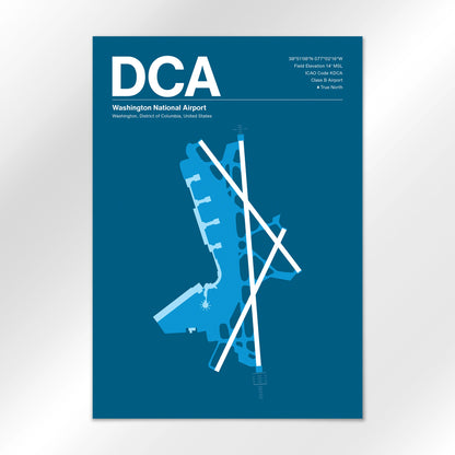 DCA | Washington - Skyline Blue - A3 - No Frame