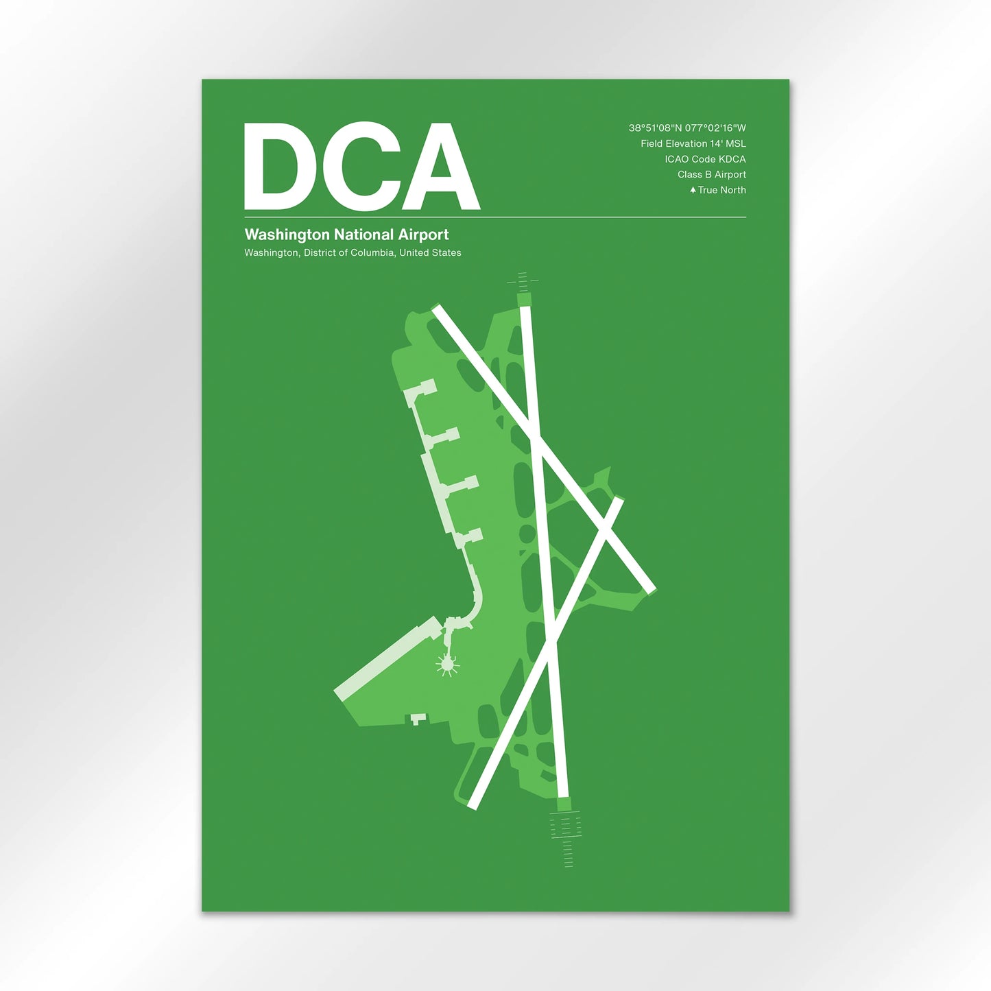 DCA | Washington - Overland Green - A2 - No Frame