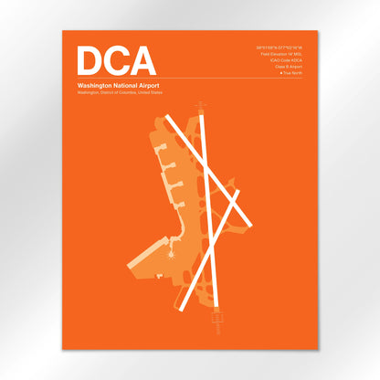 DCA | Washington - Sunset Orange - 16×20" - No Frame