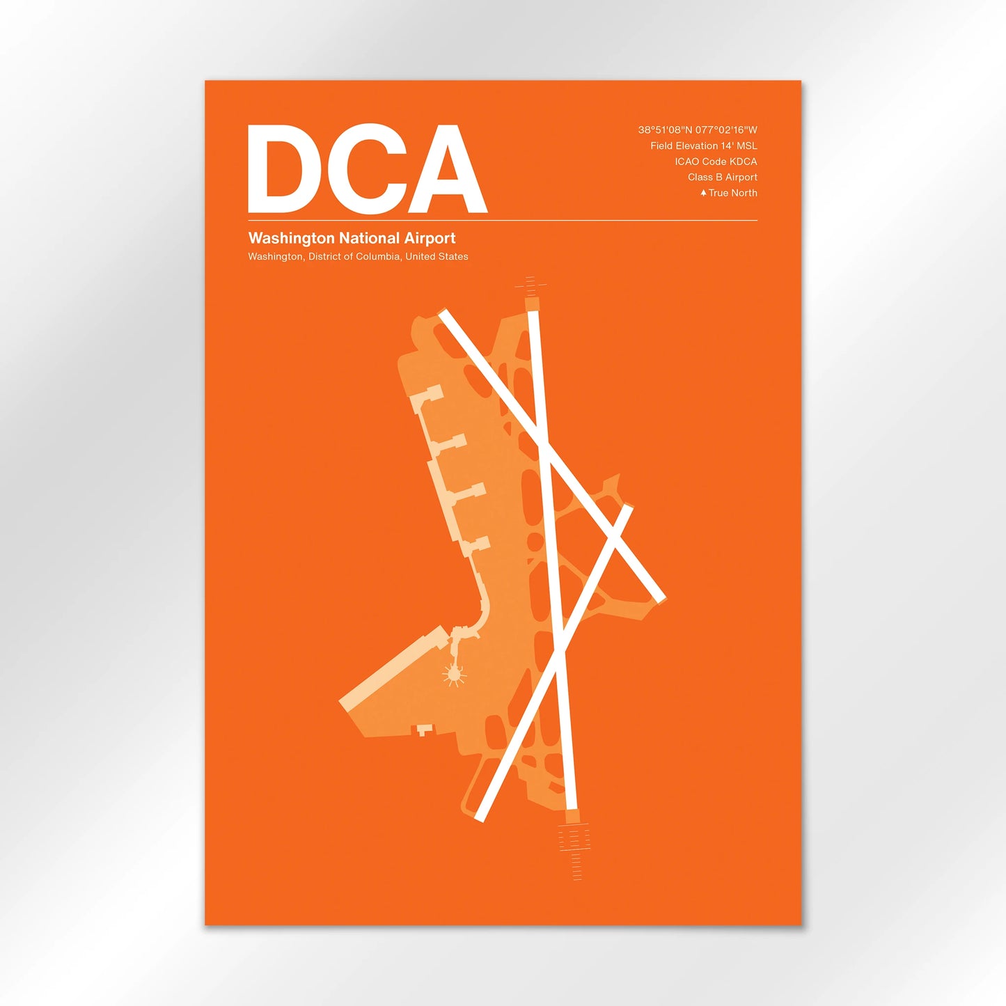 DCA | Washington - Sunset Orange - A2 - No Frame