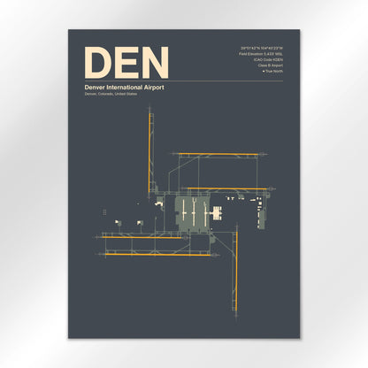 DEN | Denver - Mid - Century Slate - 18×24" - No Frame