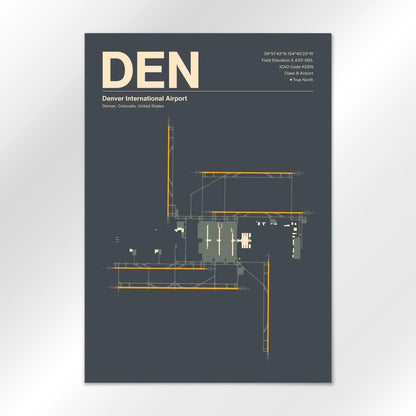 DEN | Denver - Mid - Century Slate - A2 - No Frame