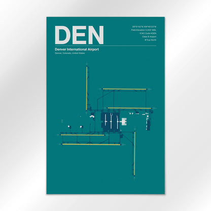 DEN | Denver - Mid - Century Moss - 12×18" - No Frame