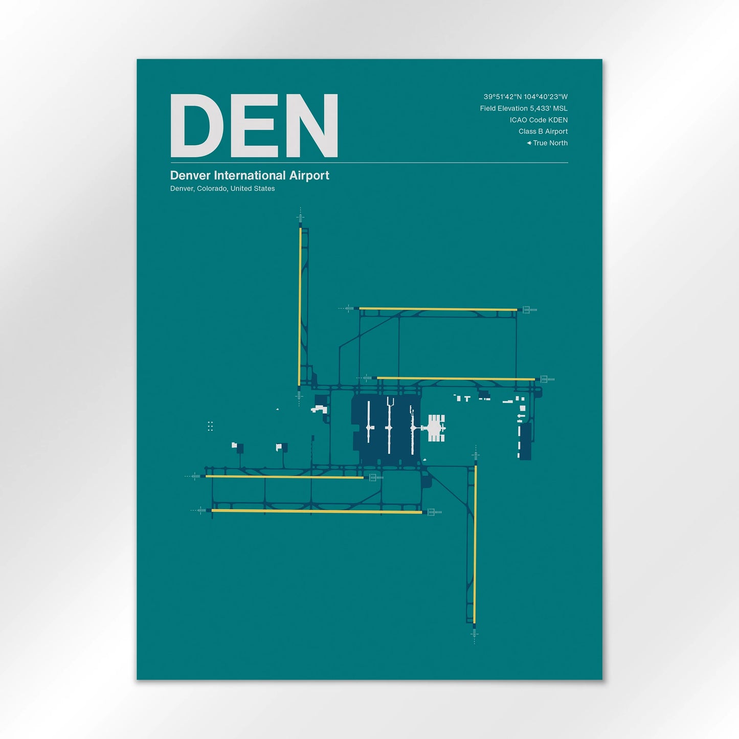 DEN | Denver - Mid - Century Moss - 18×24" - No Frame