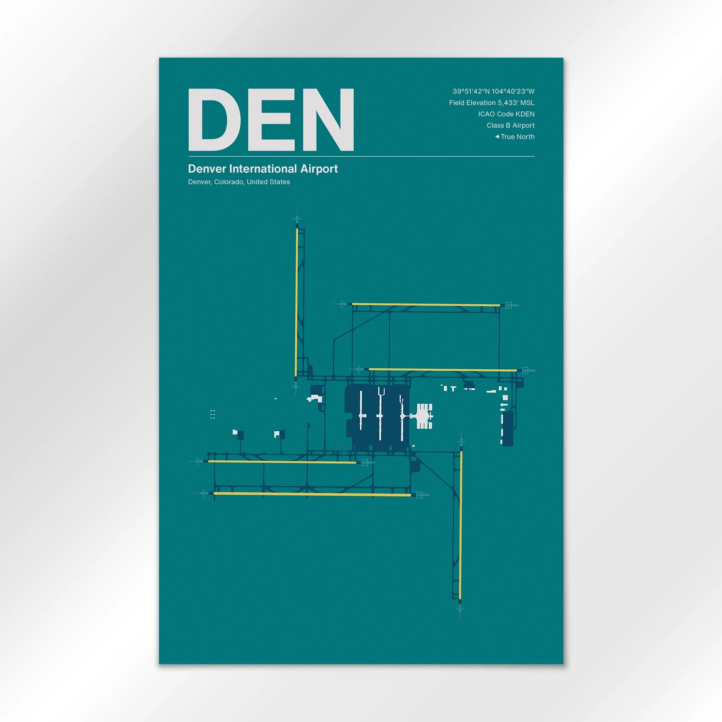 DEN | Denver - Mid - Century Moss - 24×36" - No Frame