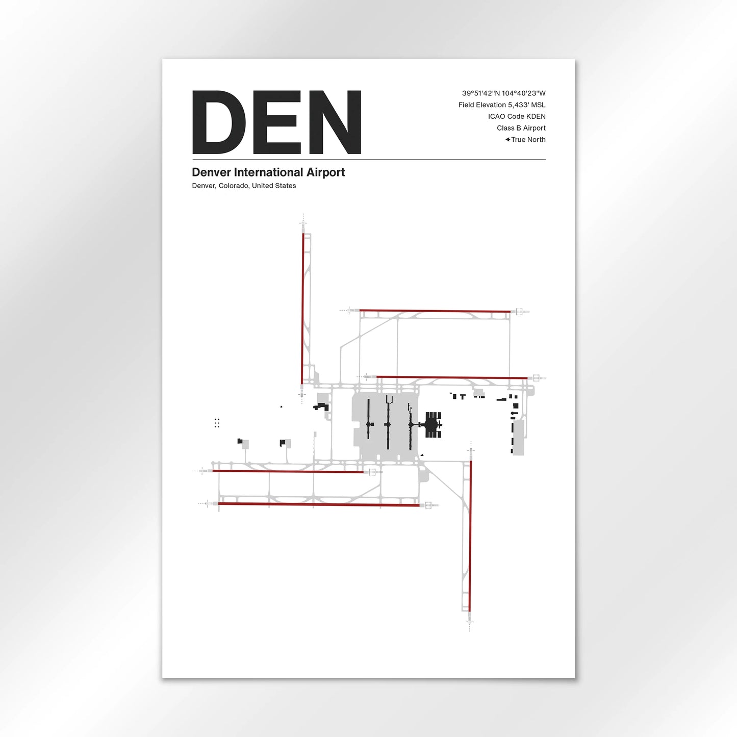 DEN | Denver - Mid - Century Modern - 12×18" - No Frame
