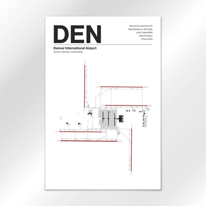 DEN | Denver - Mid - Century Modern - 12×18" - No Frame