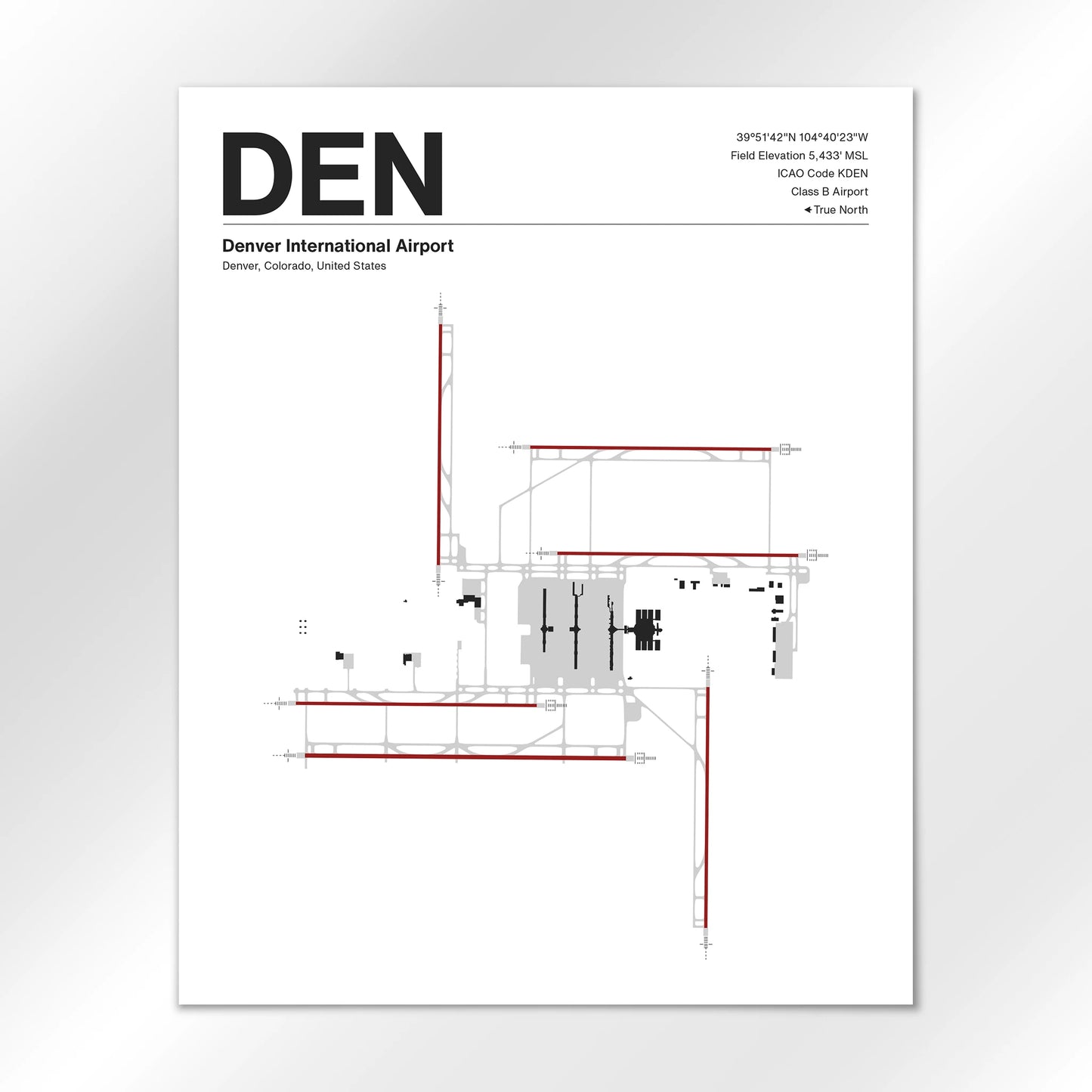 DEN | Denver - Mid - Century Modern - 16×20" - No Frame