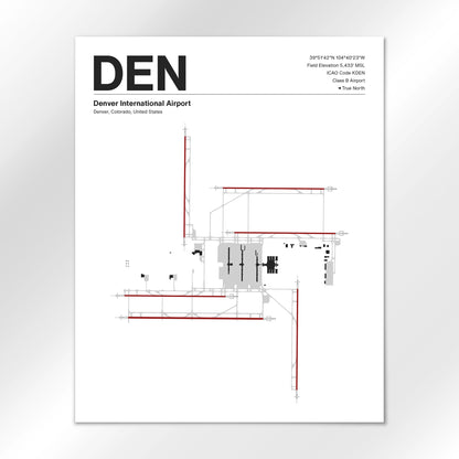 DEN | Denver - Mid - Century Modern - 16×20" - No Frame