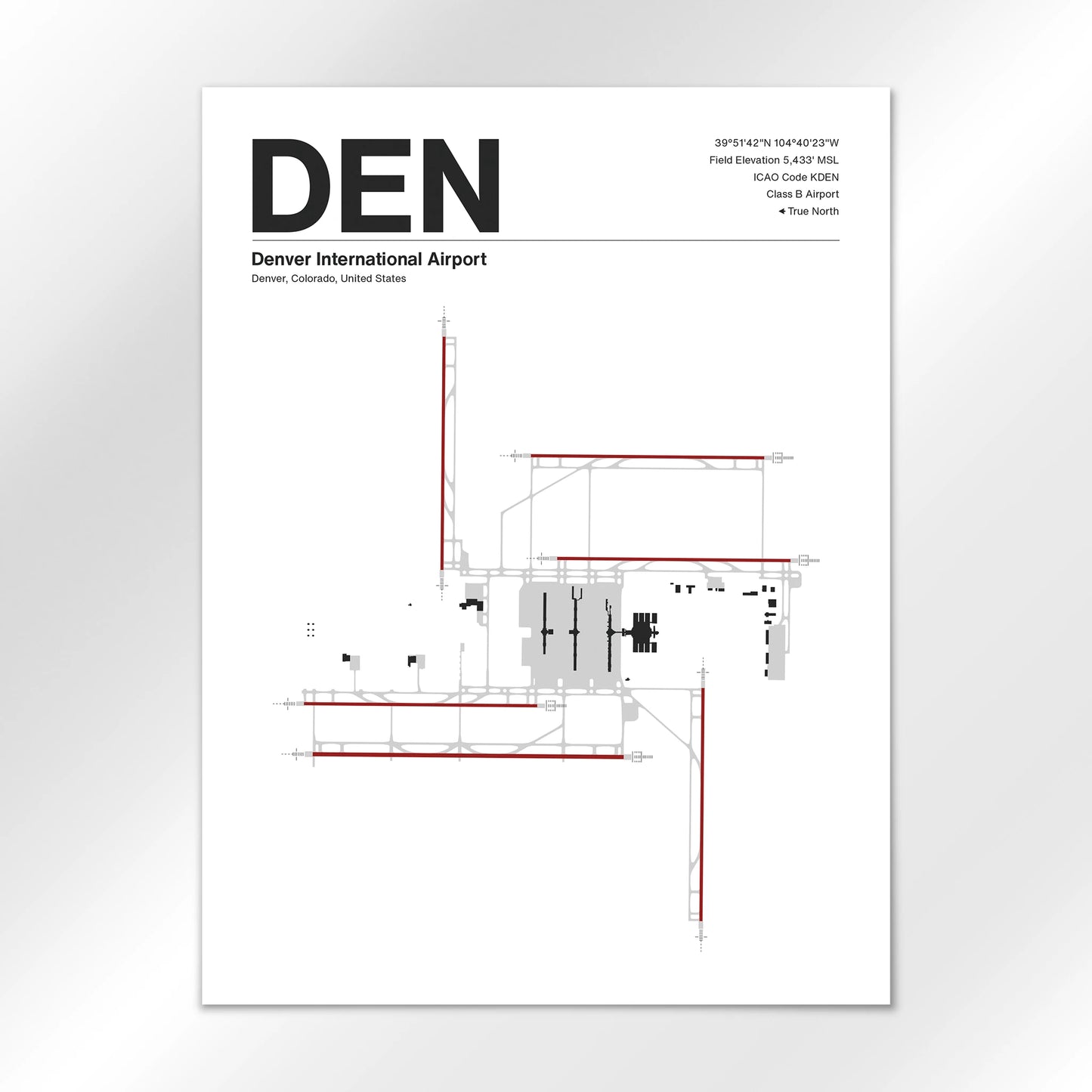 DEN | Denver - Mid - Century Modern - 18×24" - No Frame