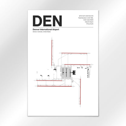 DEN | Denver - Mid - Century Modern - 24×36" - No Frame