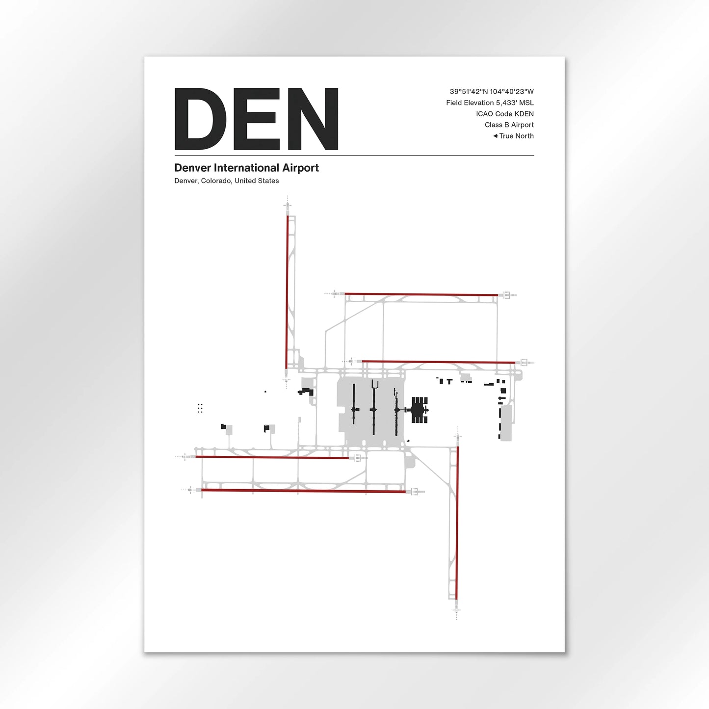 DEN | Denver - Mid - Century Modern - A2 - No Frame