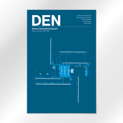 DEN | Denver - Skyline Blue - 12×18" - No Frame