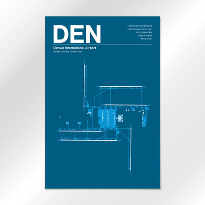 DEN | Denver - Skyline Blue - 24×36" - No Frame