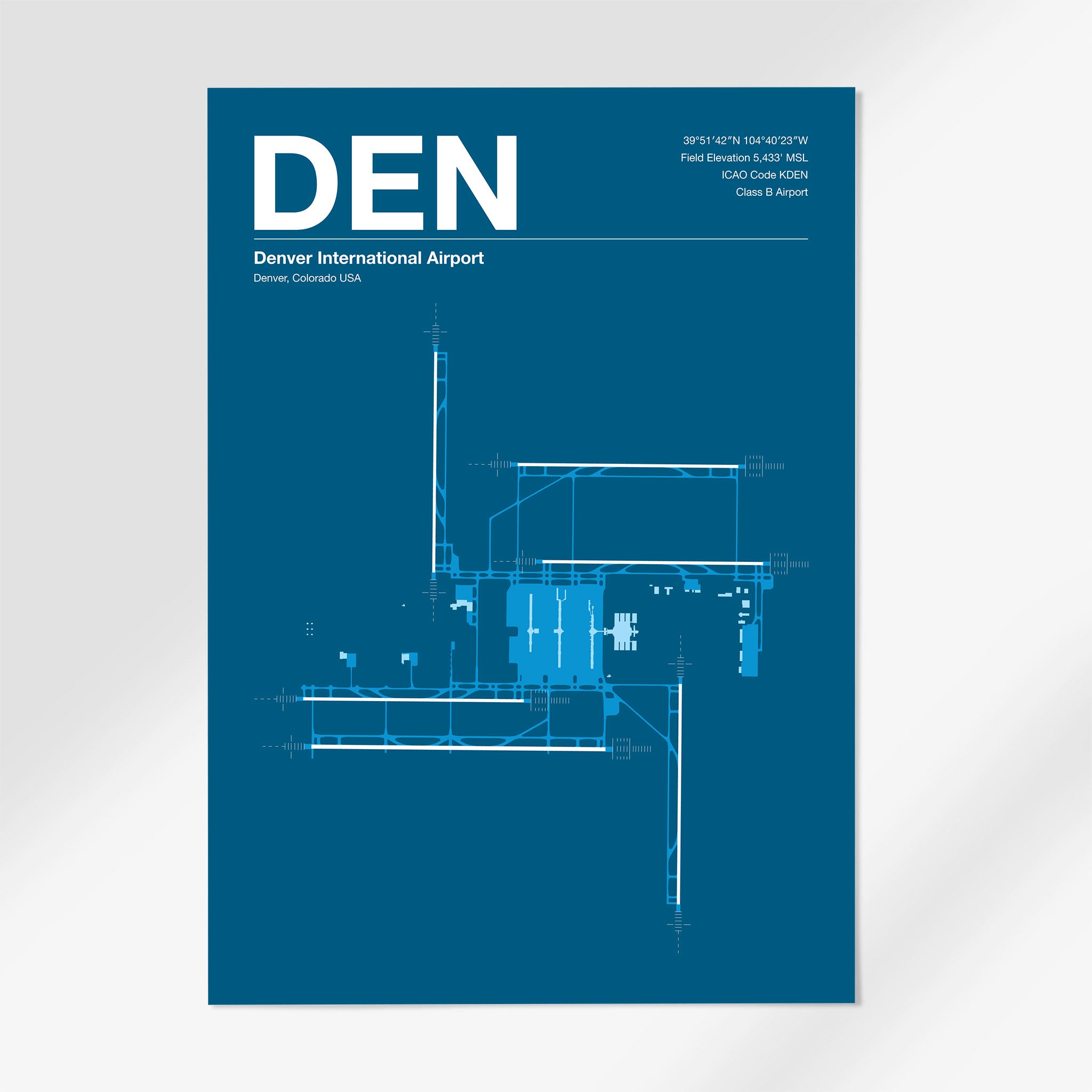 DEN | Denver - 12×18" - Skyline Blue - No Frame