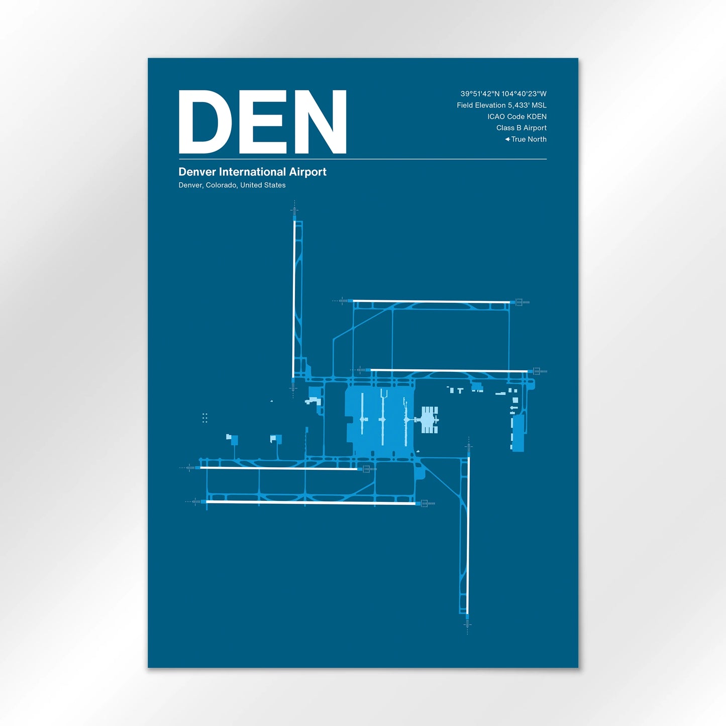 DEN | Denver - Skyline Blue - A3 - No Frame