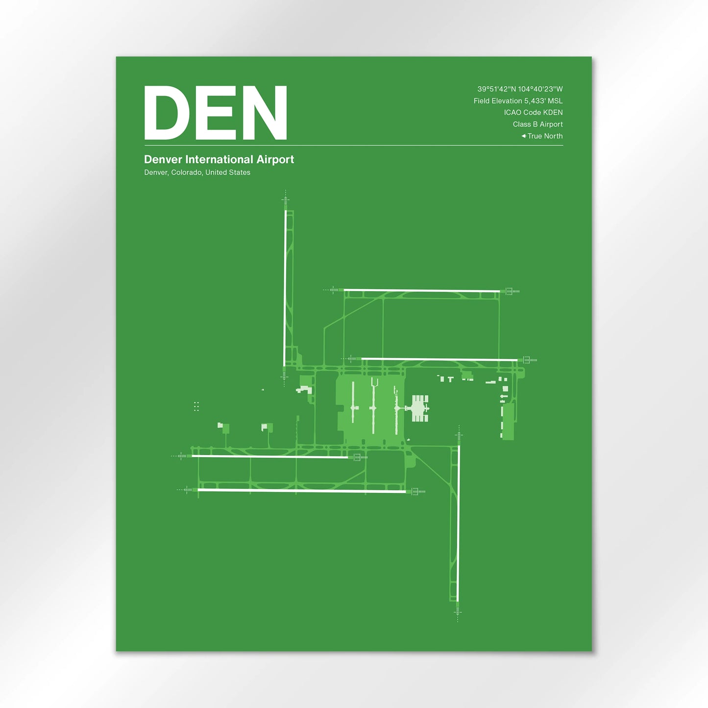DEN | Denver - Overland Green - 16×20" - No Frame