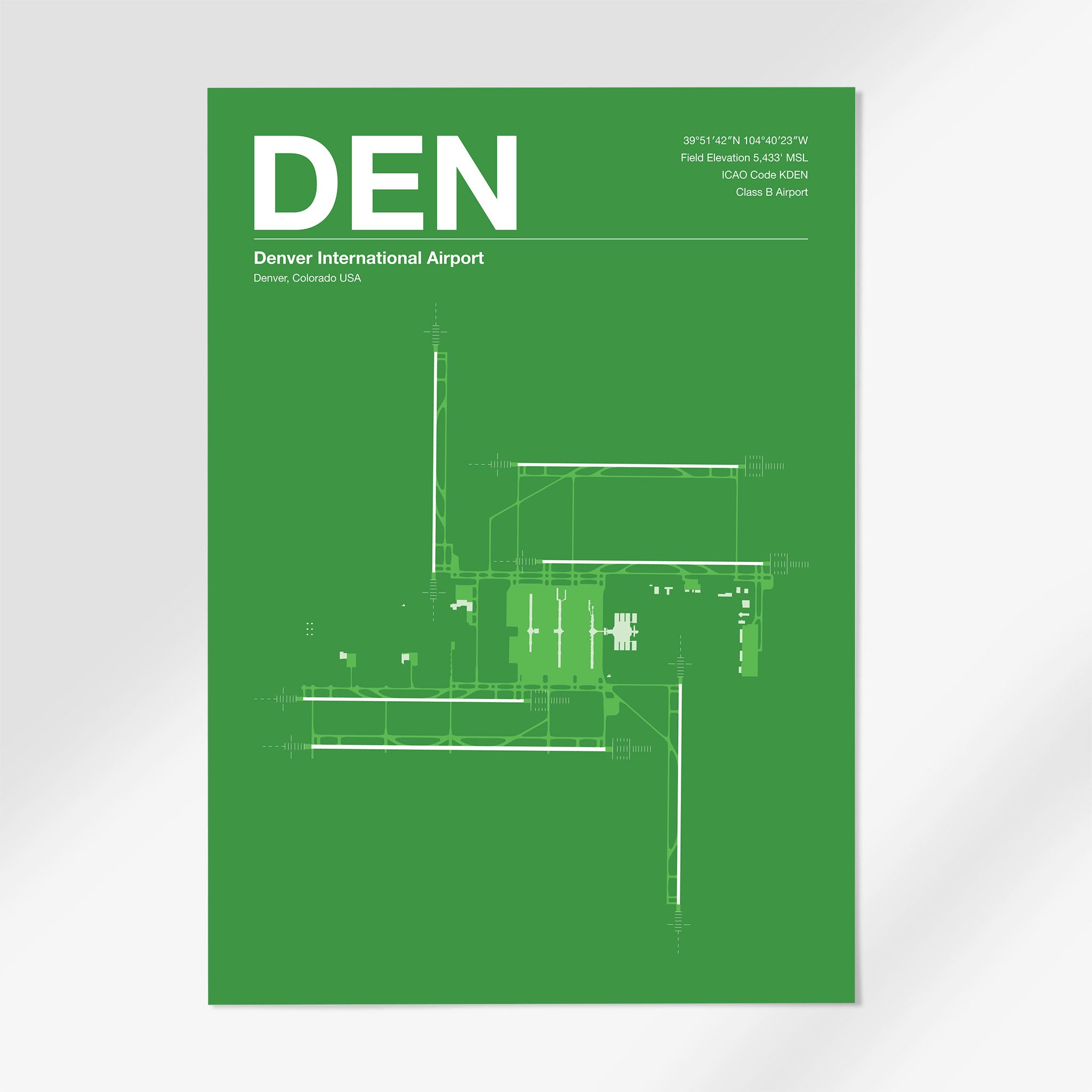 DEN | Denver - 12×18" - Overland Green - No Frame