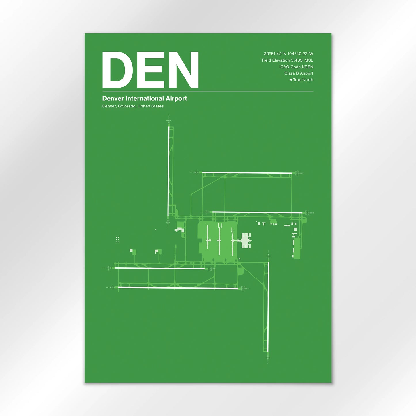 DEN | Denver - Overland Green - A3 - No Frame
