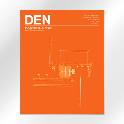 DEN | Denver - Sunset Orange - 16×20" - No Frame