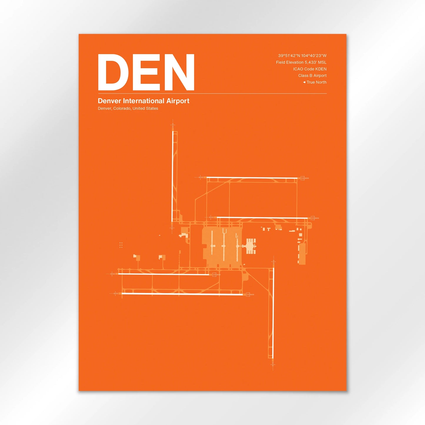 DEN | Denver - Sunset Orange - 18×24" - No Frame