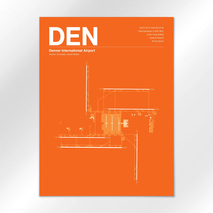 DEN | Denver - Sunset Orange - 18×24" - No Frame