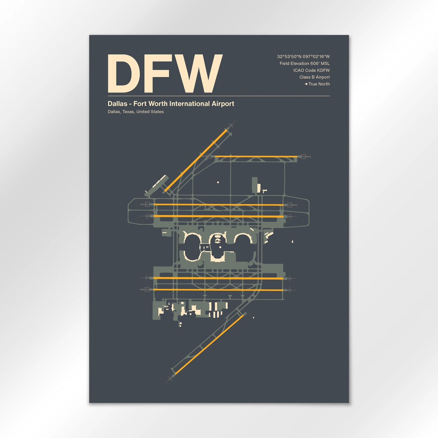 DFW | Dallas - Mid - Century Slate - A1 - No Frame