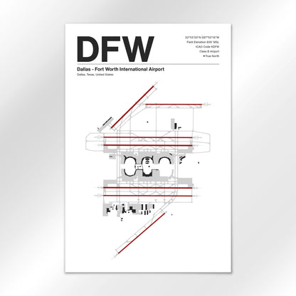 DFW | Dallas - Mid - Century Modern - 12×18" - No Frame