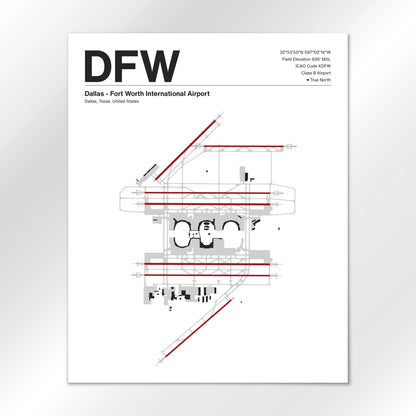 DFW | Dallas - Mid - Century Modern - 16×20" - No Frame
