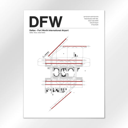 DFW | Dallas - Mid - Century Modern - 18×24" - No Frame