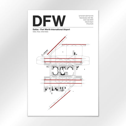 DFW | Dallas - Mid - Century Modern - 24×36" - No Frame
