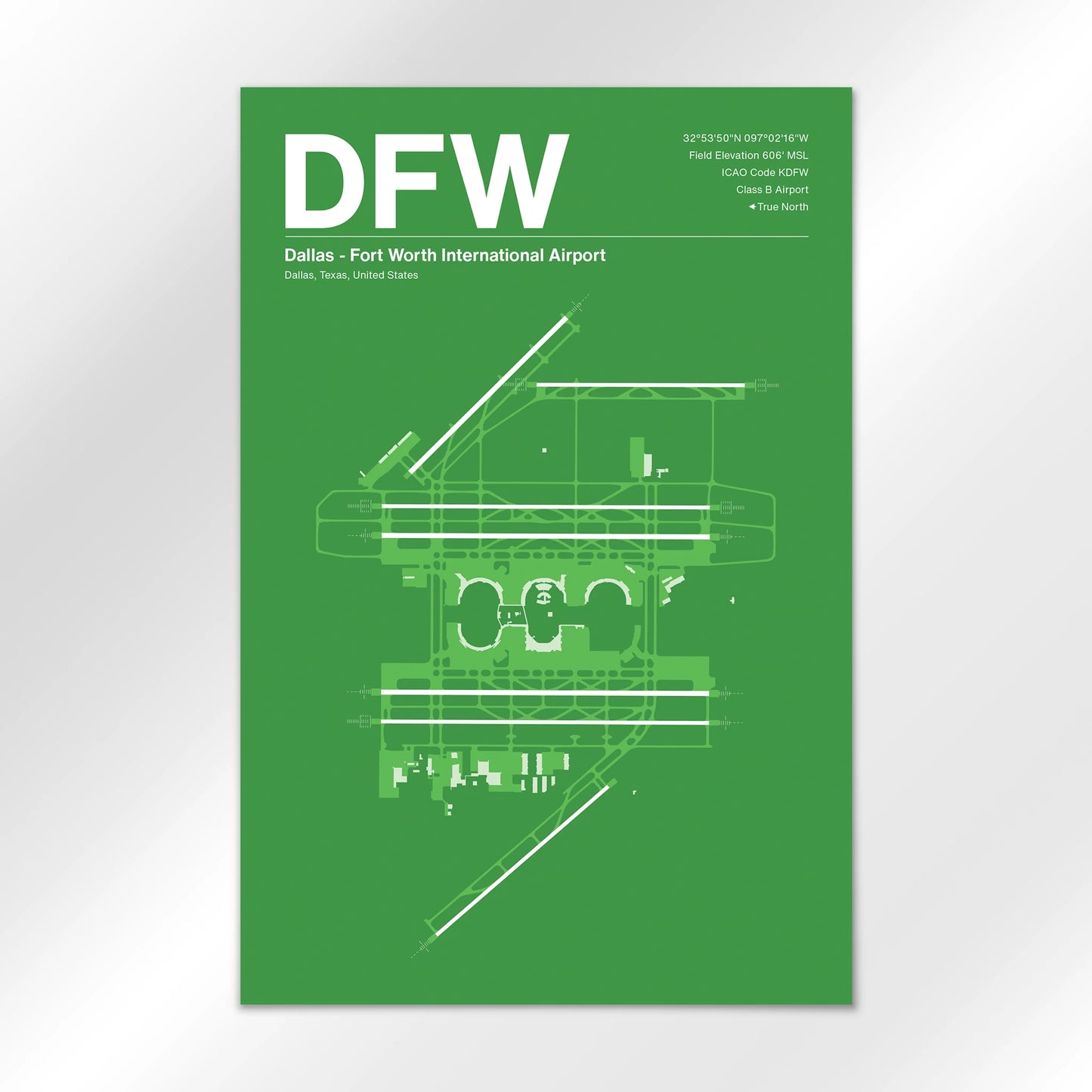 DFW | Dallas - Overland Green - 12×18" - No Frame