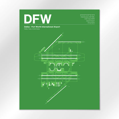 DFW | Dallas - Overland Green - 16×20" - No Frame