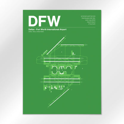 DFW | Dallas - Overland Green - 18×24" - No Frame