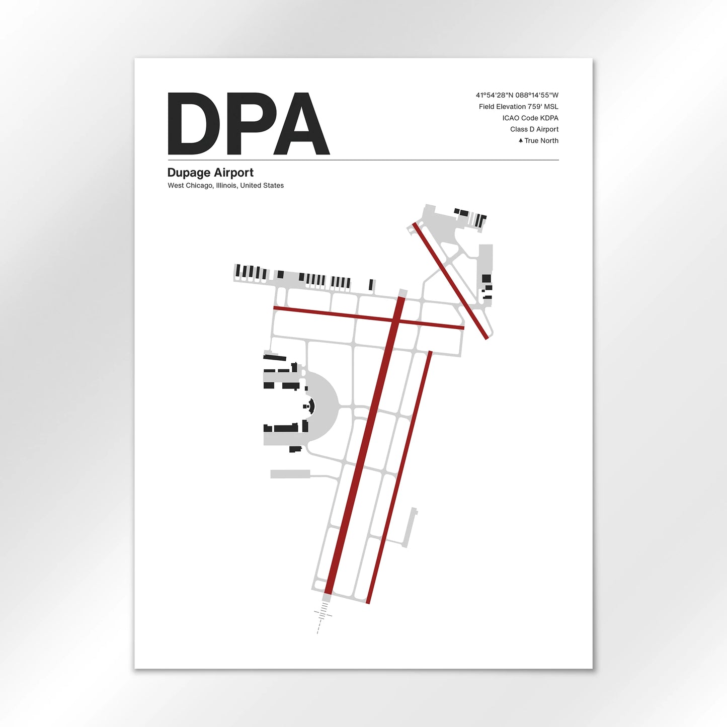 DPA | West Chicago - Mid - Century Modern - 18×24" - No Frame