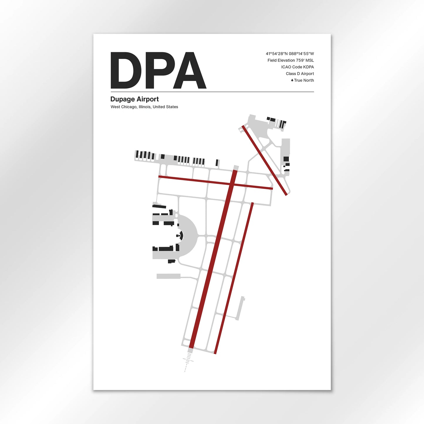 DPA | West Chicago - Mid - Century Modern - 24×36" - No Frame