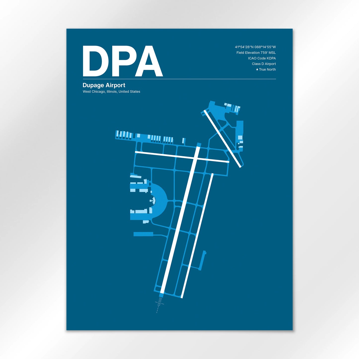DPA | West Chicago - Skyline Blue - 18×24" - No Frame