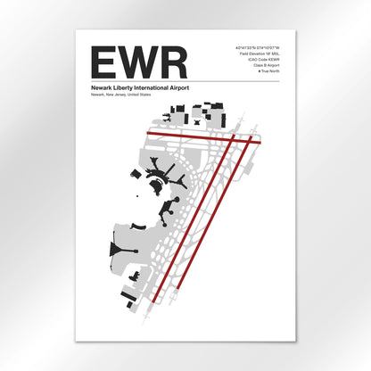 EWR | Newark - Mid - Century Modern - A2 - No Frame