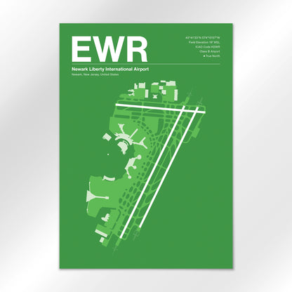 EWR | Newark - Overland Green - A1 - No Frame