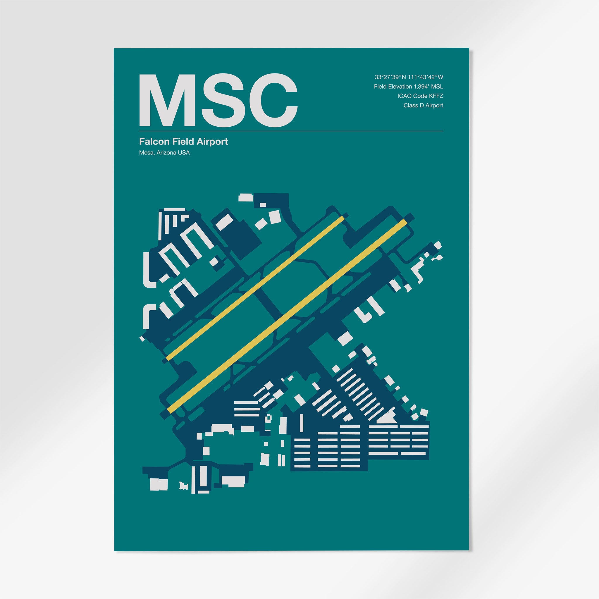 MSC | Mesa - 24×36" - Mid - Century Moss - No Frame