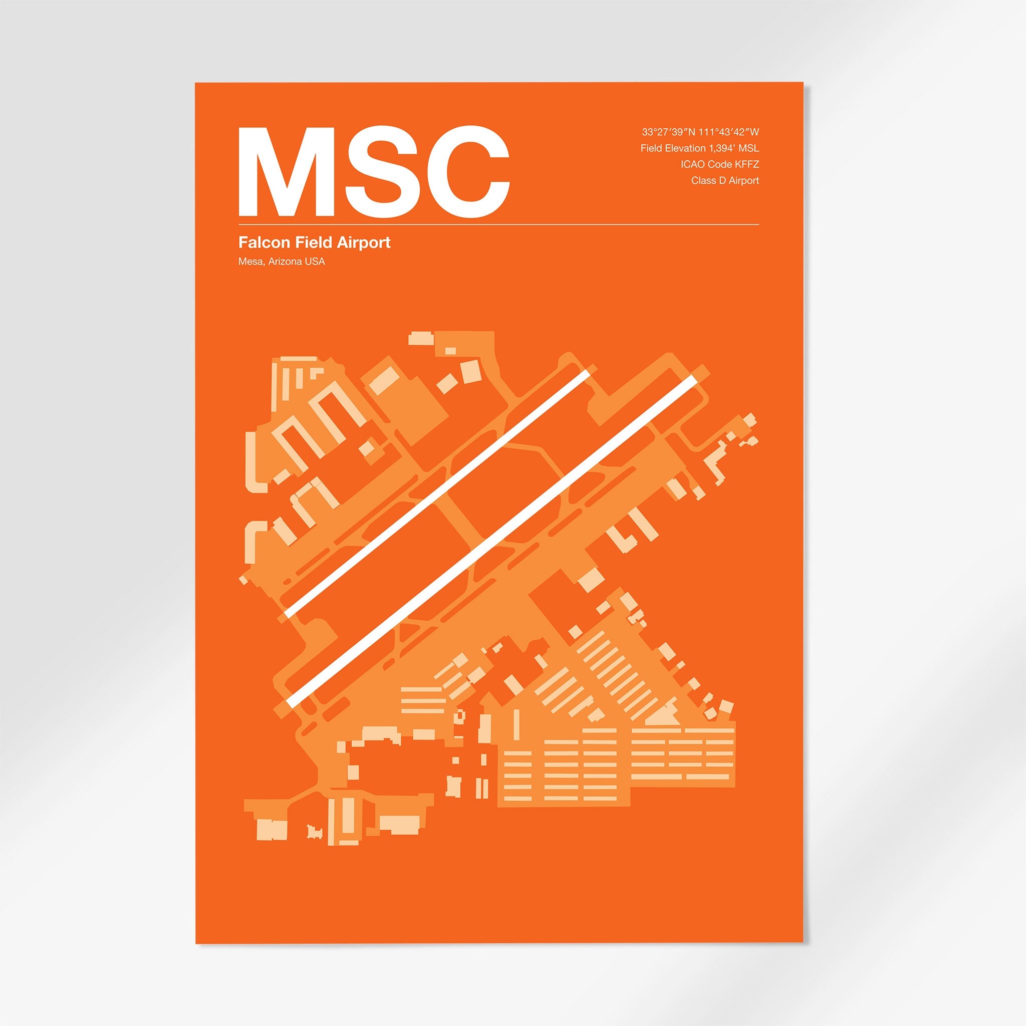 MSC | Mesa - 24×36" - Sunset Orange - No Frame