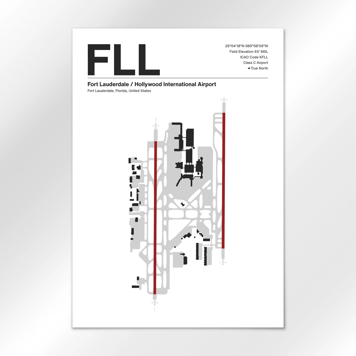 FLL | Fort Lauderdale - Mid - Century Modern - A2 - No Frame