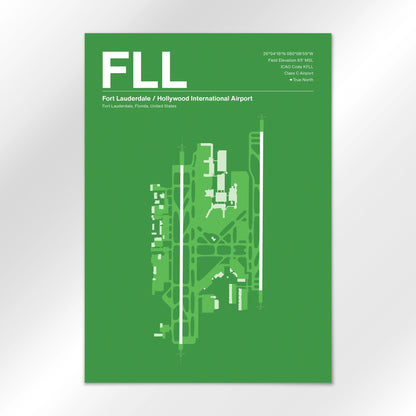 FLL | Fort Lauderdale - Overland Green - A1 - No Frame
