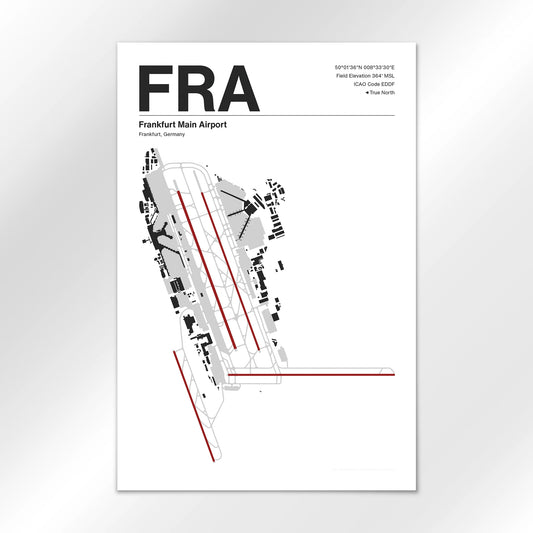 FRA | Frankfurt - Mid - Century Modern - 12×18" - No Frame