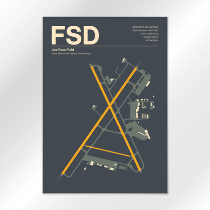 FSD | Sioux Falls - Mid - Century Slate - A3 - No Frame