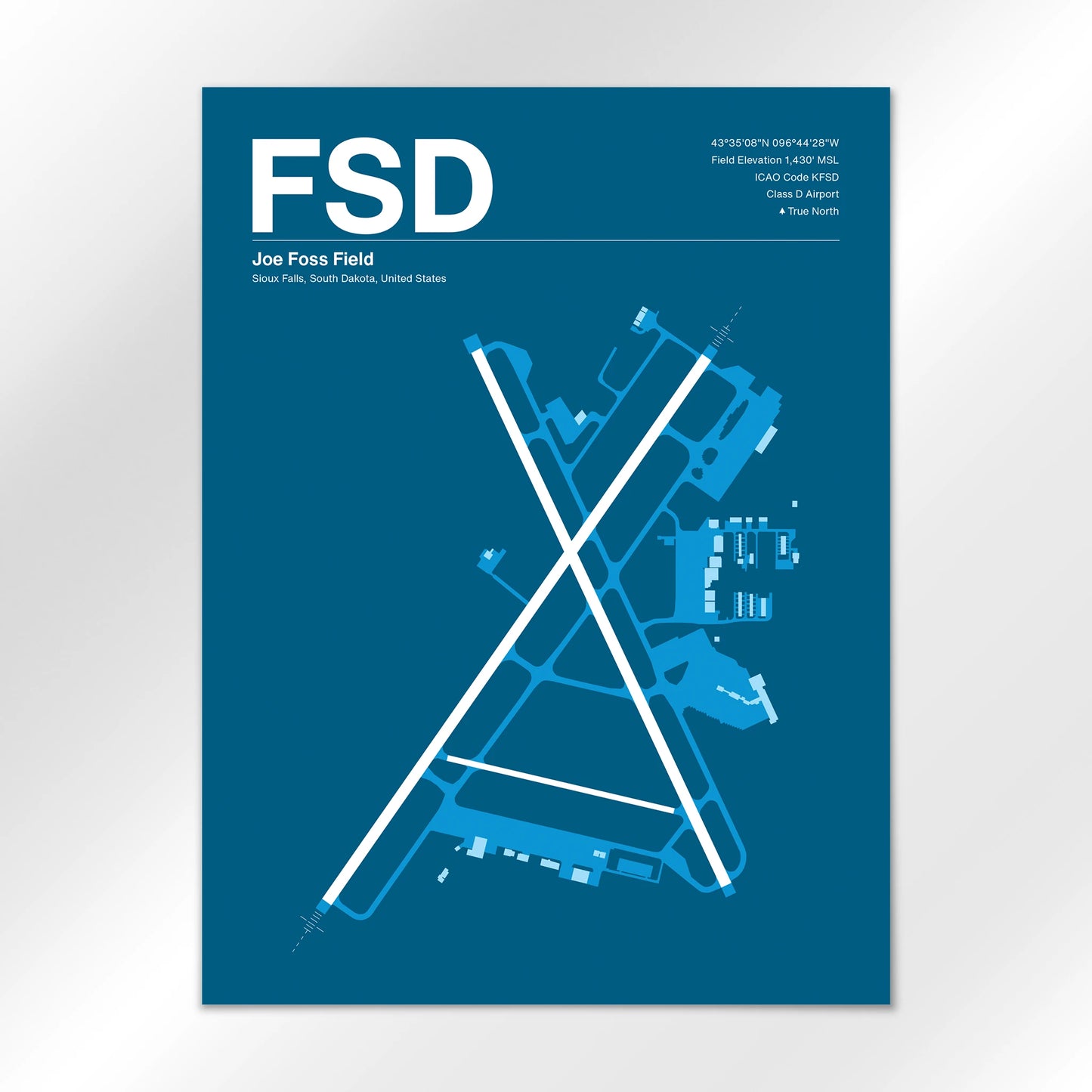 FSD | Sioux Falls - Skyline Blue - 18×24" - No Frame