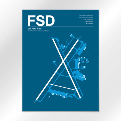 FSD | Sioux Falls - Skyline Blue - 18×24" - No Frame