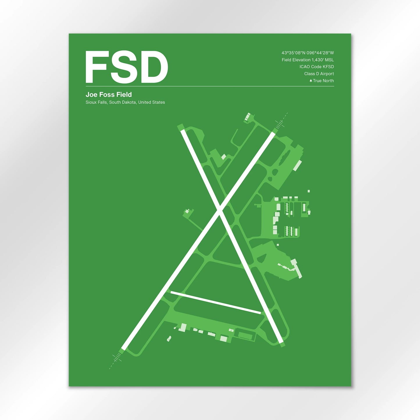 FSD | Sioux Falls - Overland Green - 16×20" - No Frame